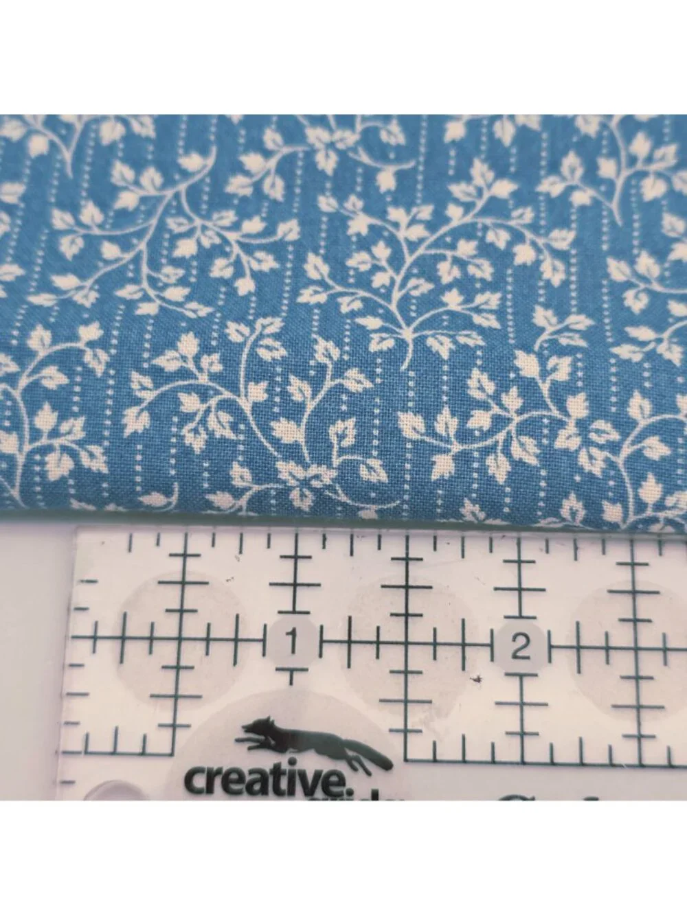 Vintage Fabric Traditions 1992 Blue Floral Cotton Quilt Sewing Craft 48
